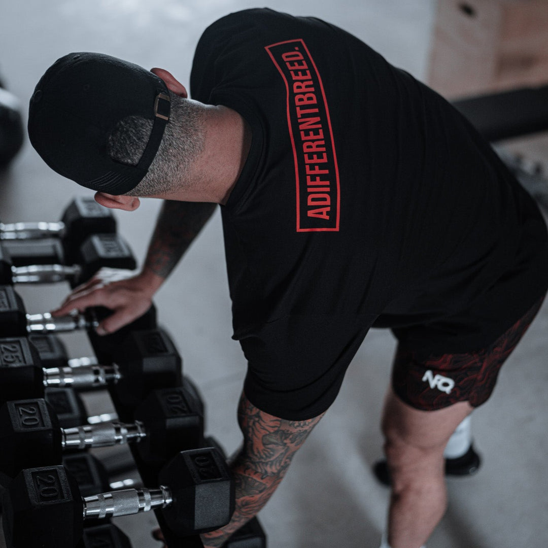 Performance Tee - ADIFFERENTBREED Black/Red