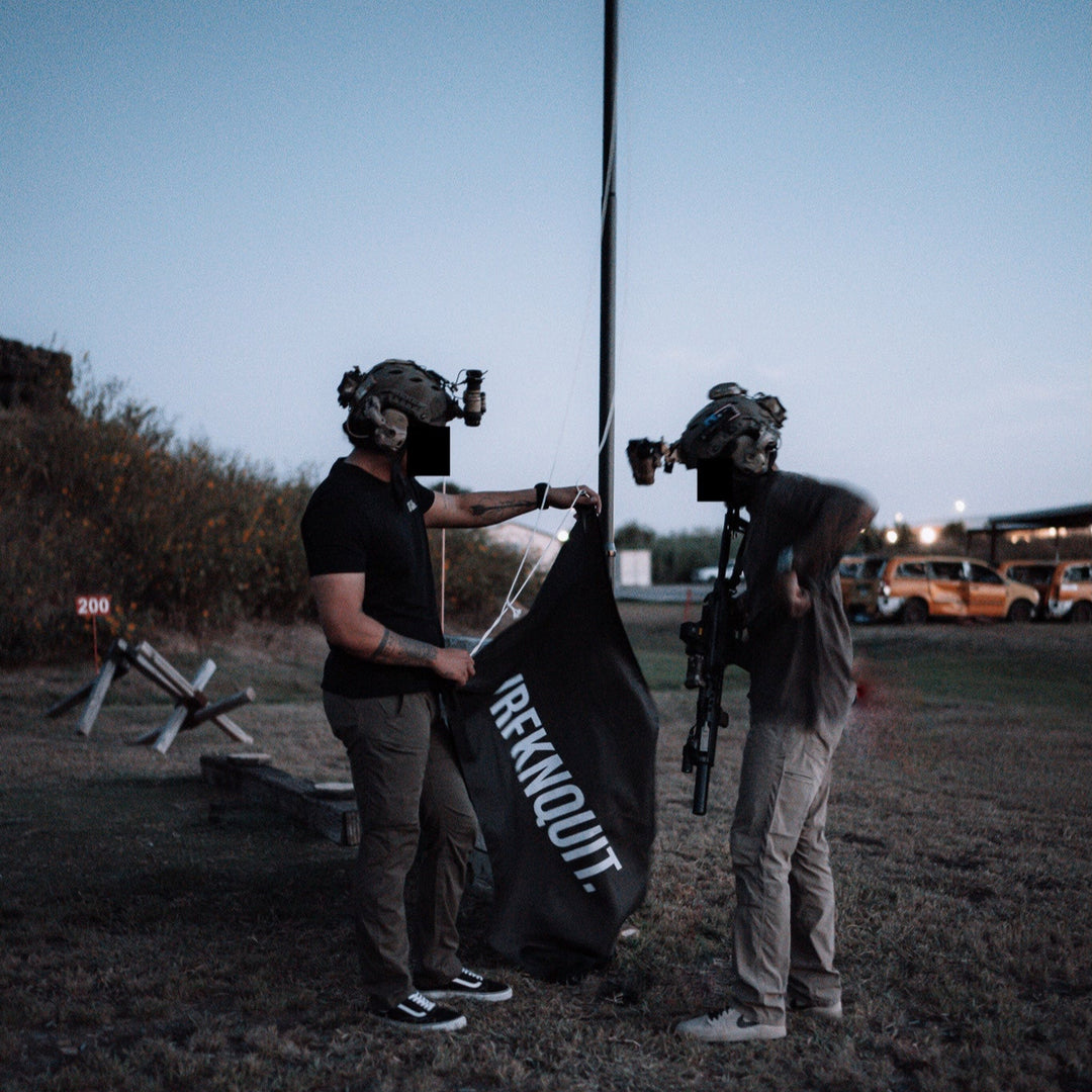 NVRFKNQUIT Black 3x5 Flag