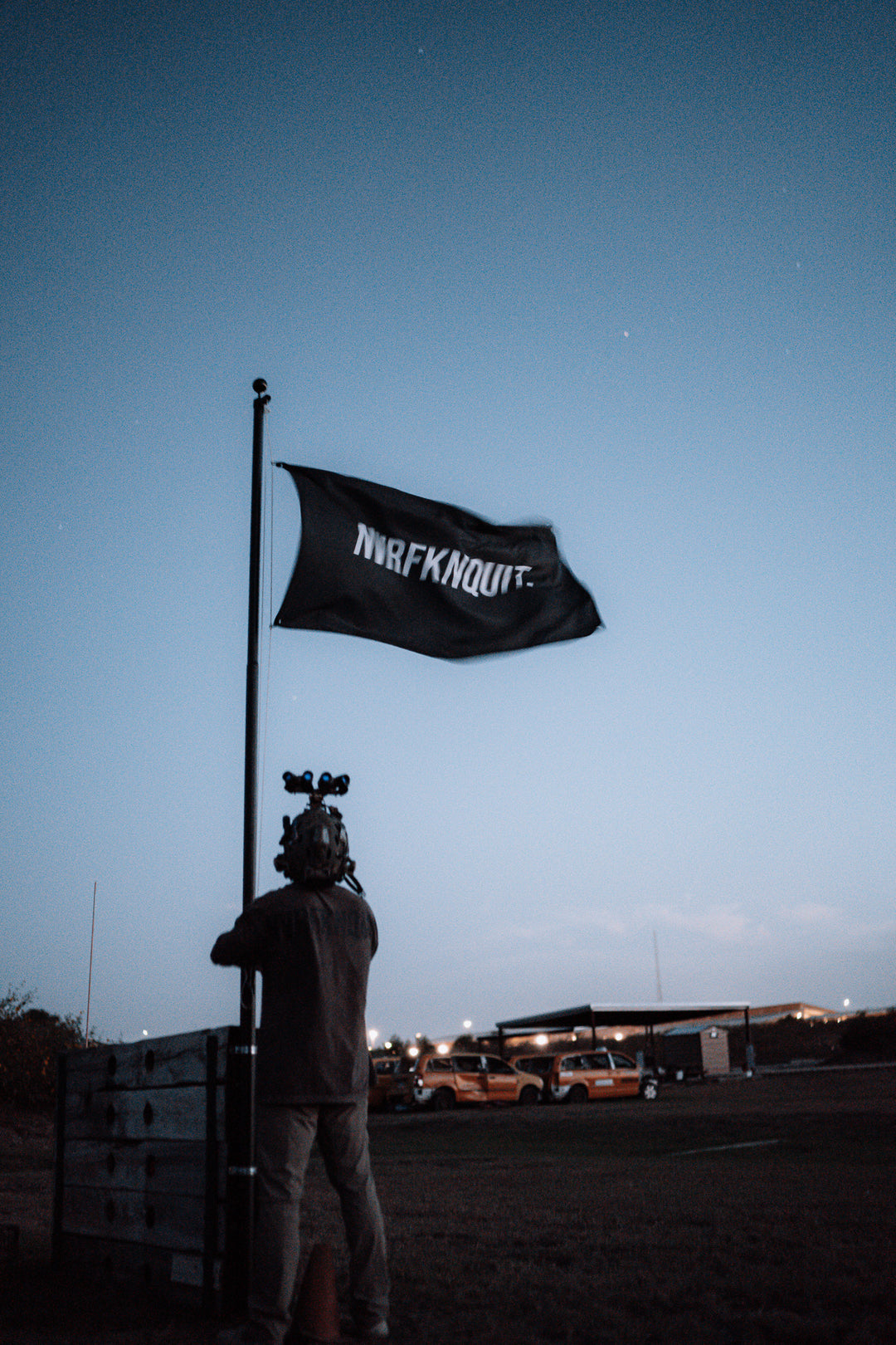 NVRFKNQUIT Black 3x5 Flag